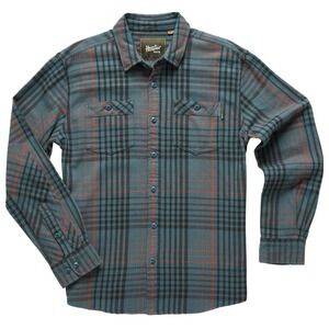 Howler Brothers Rodanthe Blanket Flannel Shirt Mens LG Mirage Blue 100% Cotton
